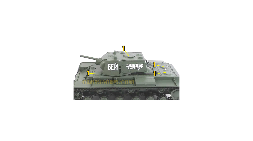 Mato 1/16 Metal Hatch Set for Heng Long and Taigen Russian KV-1 RC Tank MT149