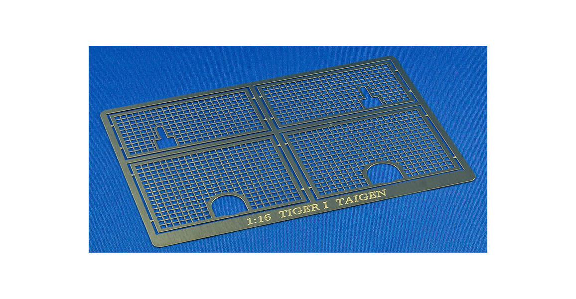 Photo Etched Grill/Mesh Screen Set for 1/16 Heng Long, Taigen or Tamiya Tiger I RC Tank TAG120008