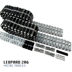 Mato Leopard 2A6 Metal Track Set For Heng Long 1/16 RC Tank rubber pads MT157