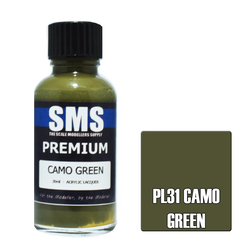 SMS paint CAMO GREEN FS34088 30ML PL31 PREMIUM LACQUER PAINT AUSCAM Olive Drab Lustreless