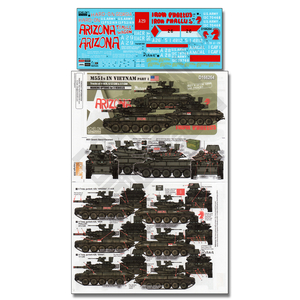 Echelon 1/16 U.S. M551 Sheridan In Vietnam (Part 1) Decal Set For Tamiya 56043 RC Tank D166264