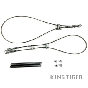 Metal towing cables with cable clamps & gun barrel cleaners for your 1/16 Heng Long, Taigen or Mato King Tiger RC Tank MT248
