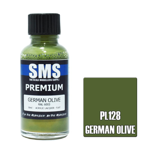 SMS German Olive 30ML PL128 Premium Lacquer Paint for Airbrush Olivegrün RAL 6003