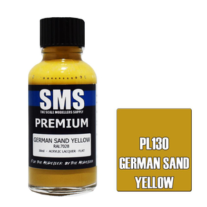 SMS German Sand Yellow Late War Dunkelgelb RAL 7028 30ML PL130 Premium Acrylic Lacquer Paint