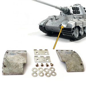 Metal Front Mud guard Flaps Set For Heng Long Mato 1/16 King Tiger RC Tank MT236