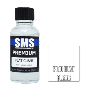 SMS Paint Flat Clear 30ml PL10 Premium Lacquer Paint