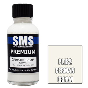 SMS Paint German Cream CREMEWEISS RAL 9001 30ML PL132 Premium Lacquer Paint