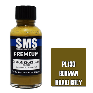 SMS Paint German Khaki Grey GRAUGRÜN RAL 7008 30ML PL133 Premium Lacquer Paint