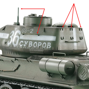 Replacement turret detal set with metal rails for the Taigen 1/16 T34/85 RC Tank TAG120824