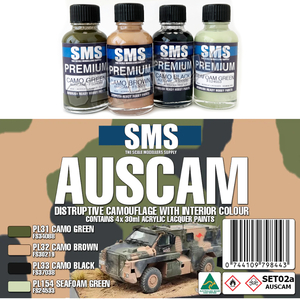 SMS Paints AUSCAM Colour Set DISRUPTIVE CAMO + INTERIORS set02a