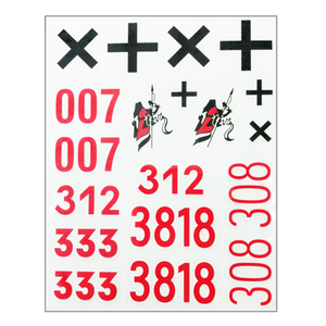 Taigen 1/16 Tiger I RC Tank Decal/Transfer/Sticker Sheet TAG120042