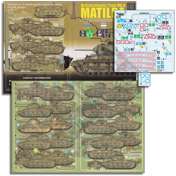 Echelon 1/35 Australian Matilda Decal Markings (Part 1) ADF