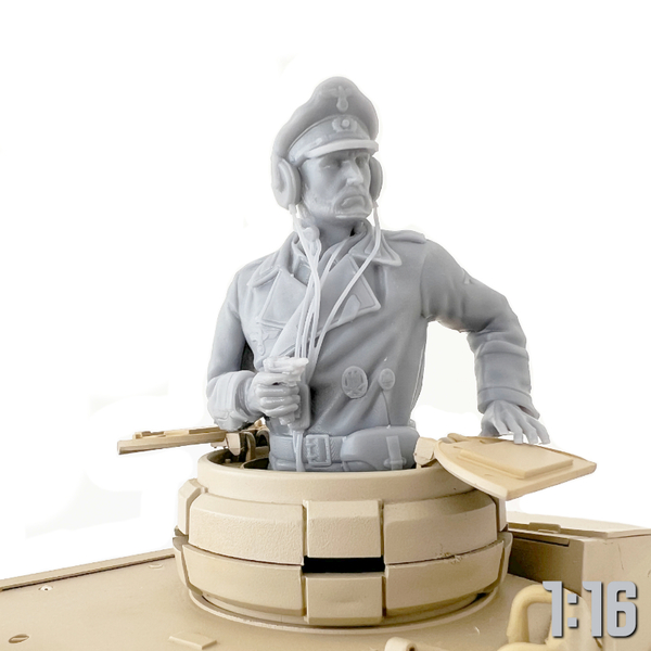 Generic 1/16 Resin German Tank Commander Half Figure For RC Tank OAR16100