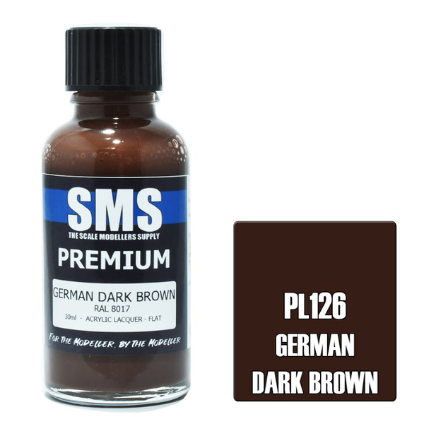 SMS Paint German Dark Brown SCHOKOBRAUN RAL8017 30ML PL126 Premium Lacquer Paint