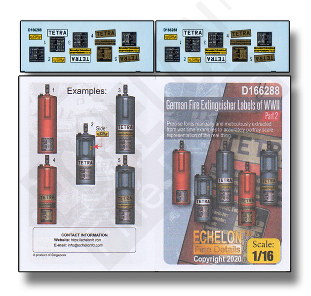 Echelon 1/16 German Fire Extinguisher Labels of WWII (Part 2) D166288