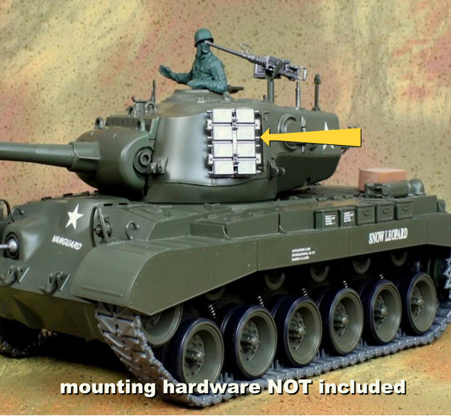 Metal M26 Pershing Spare Turret Mounted Track Link Section for 1/16 Heng Long Taigen RC Tank MT002