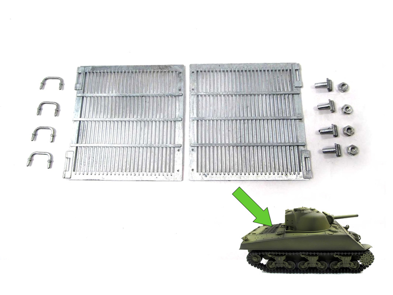 Mato 1/16 Metal Engine Grills for Heng Long 3898 M4A3 Sherman RC Tank MT144