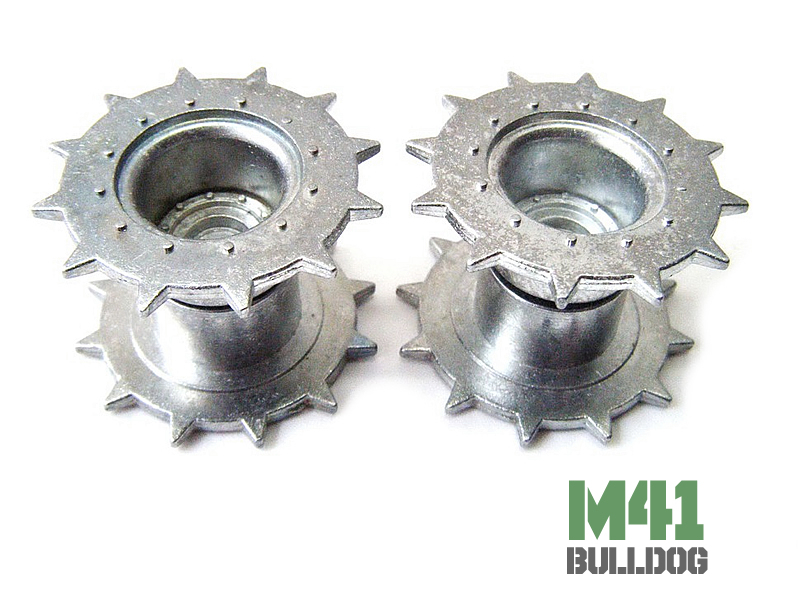 M41 Walker Bulldog Metal Drive Sprocket Pair For Heng Long 1/16 RC Tank MT005s