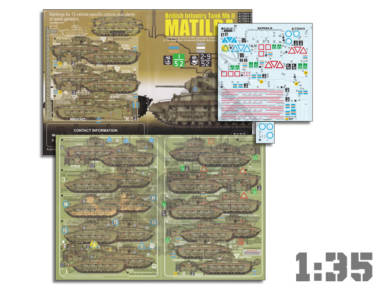 Echelon 1/35 Australian Matilda Decal Markings (Part 1) ADF